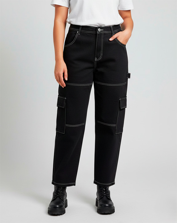 pantalon negro hilo blanco pantalon negro hilo blanco