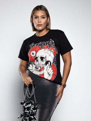 Franela Metallica Calaveras Y Discos