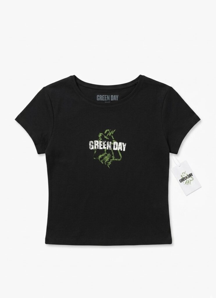 baby tee autorizada negra green day